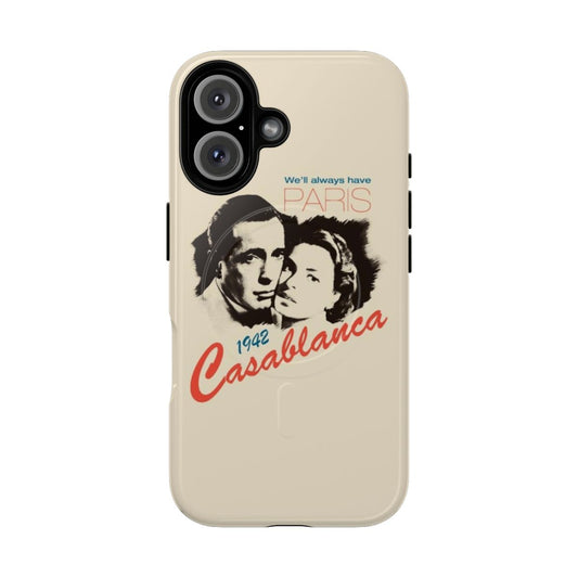 Vintage Casablanca movie-inspired magnetic tough phone case