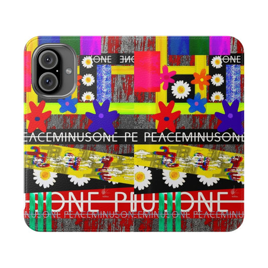 Colorful abstract design flip cover phone case inspired by KPOP artists