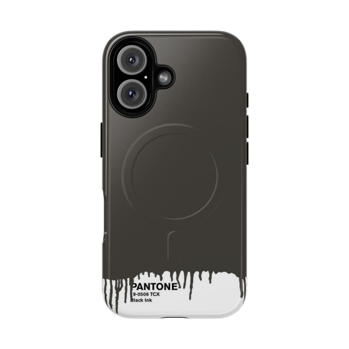 Stylish black magnetic tough phone case with Pantone inspired colors