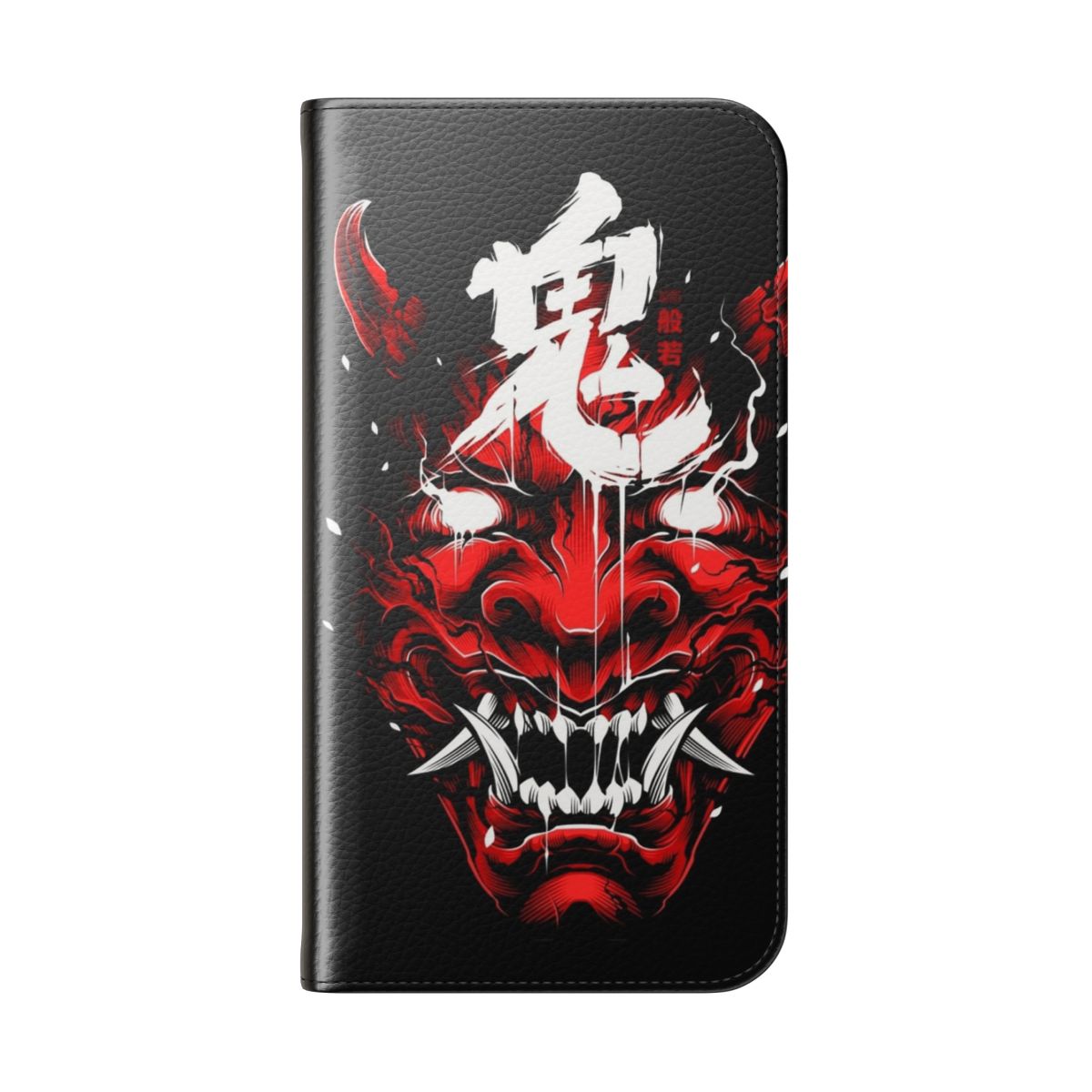 Hannya Demon Inspired Bloody Phone Case Cover - Folded Back