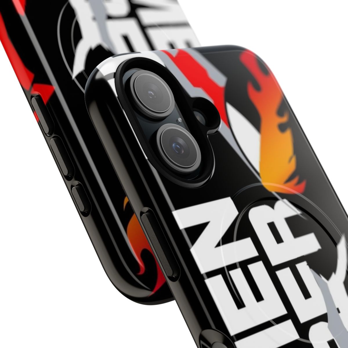 Magnetic tough phone case featuring the Kamen Rider Saber logo and design - Detail