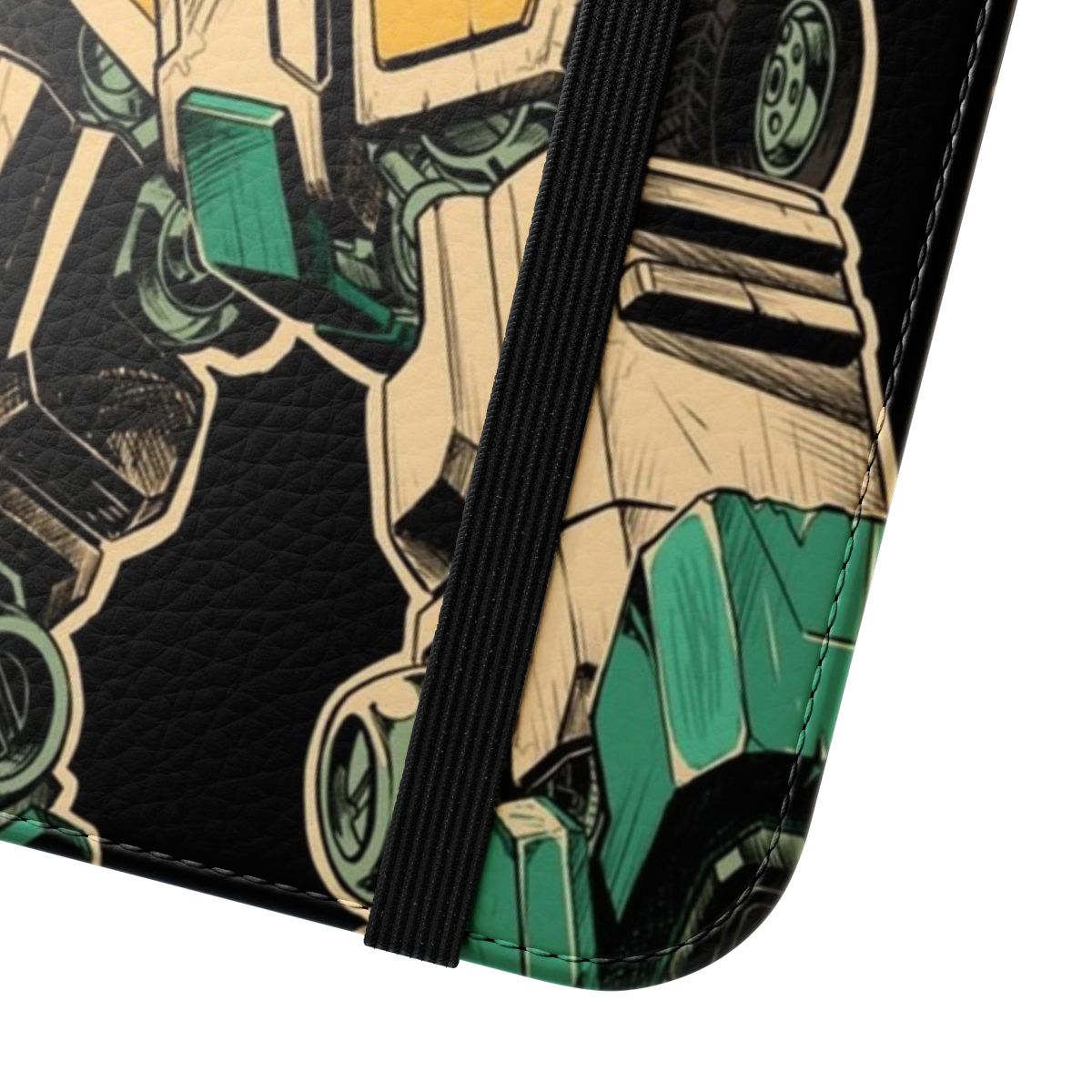 Retro-inspired phone case featuring Optimus Prime from the Transformers franchise - Close Up