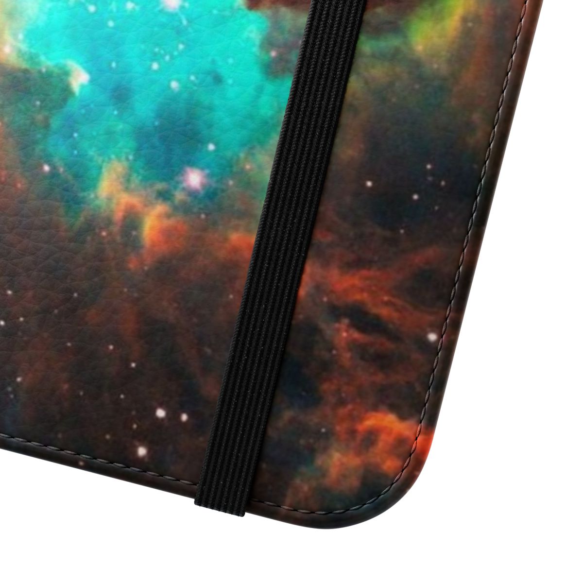 Stylish green galaxy and nebula design phone case - Close Up