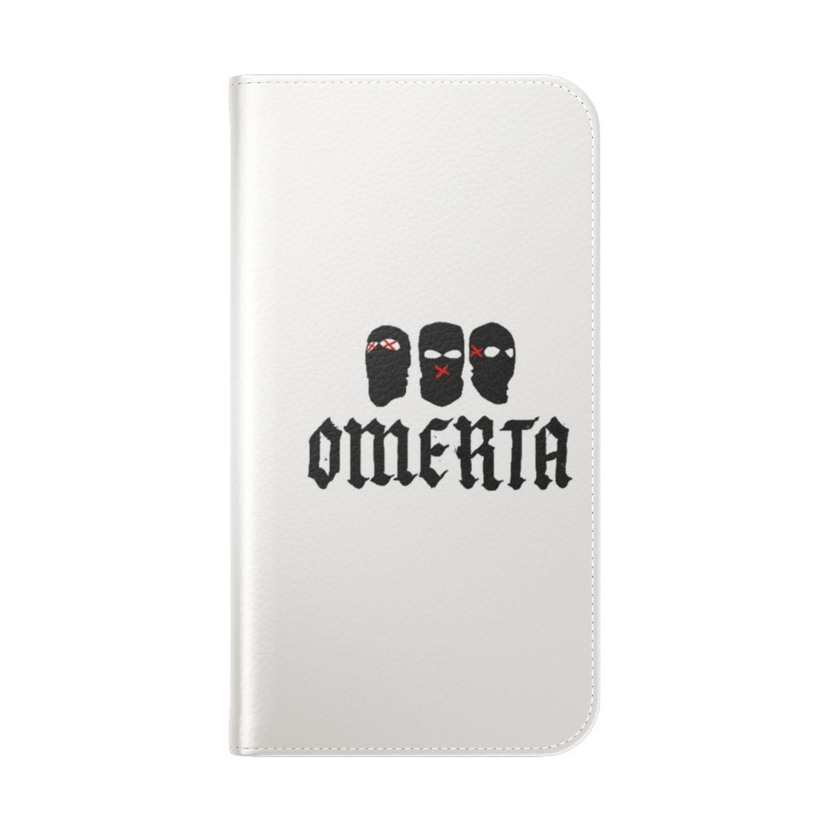 Omerta Maes inspired flip cover phone case for music fans - Folded Back