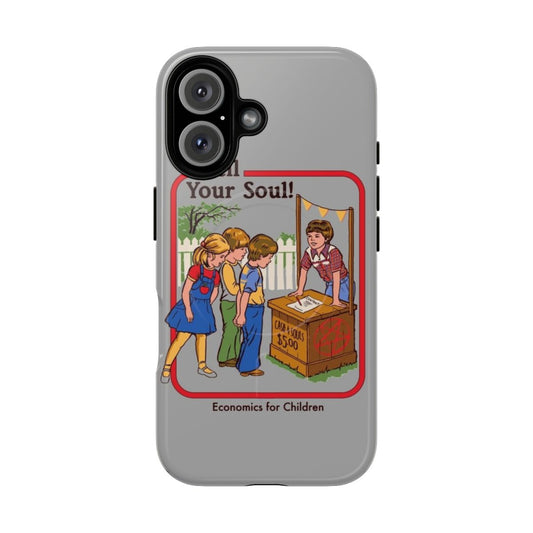 Vintage-inspired magnetic tough phone case with a humorous and retro design