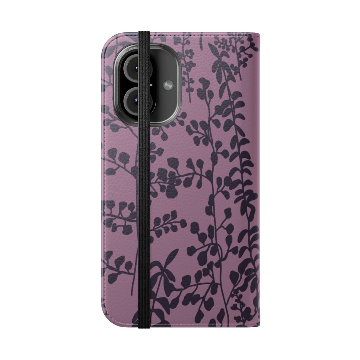 Bella Swan Inspired Purple Bed Spread Print Flip Cover Phone Case - Folded Front