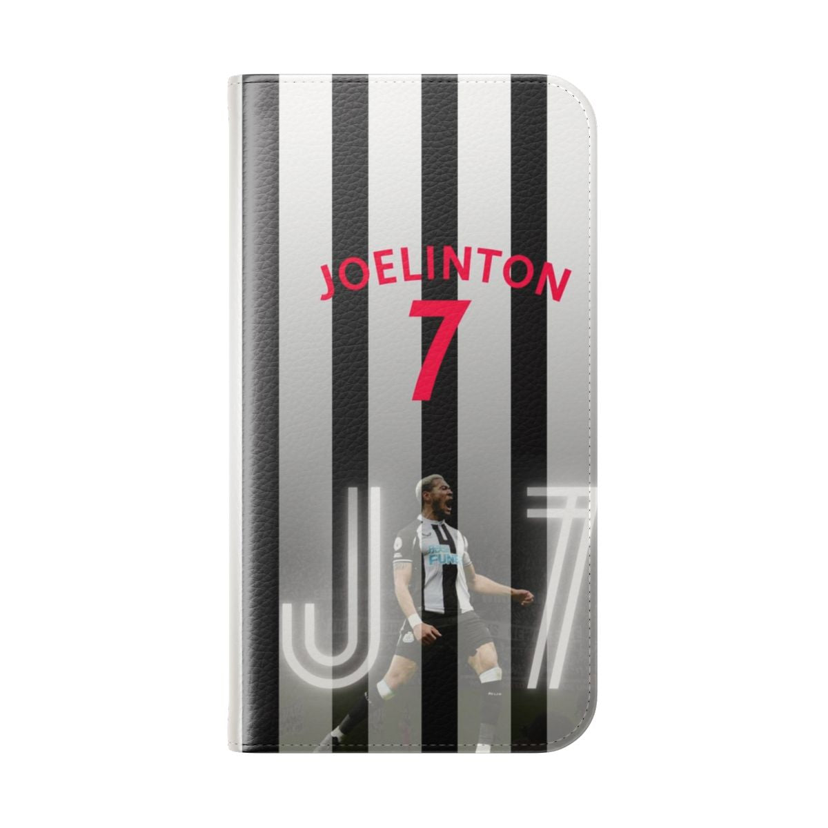 Flip cover phone case with Newcastle United and Toon Army designs - Folded Back