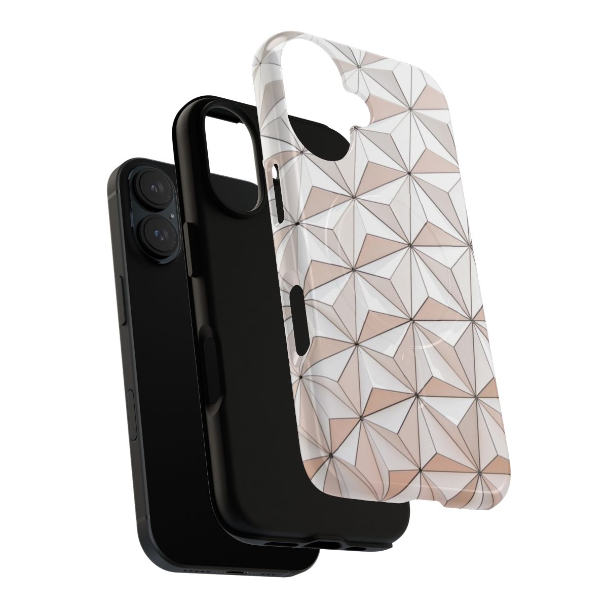 Magnetic tough phone case with colorful Epcot inspired pattern design - Layers