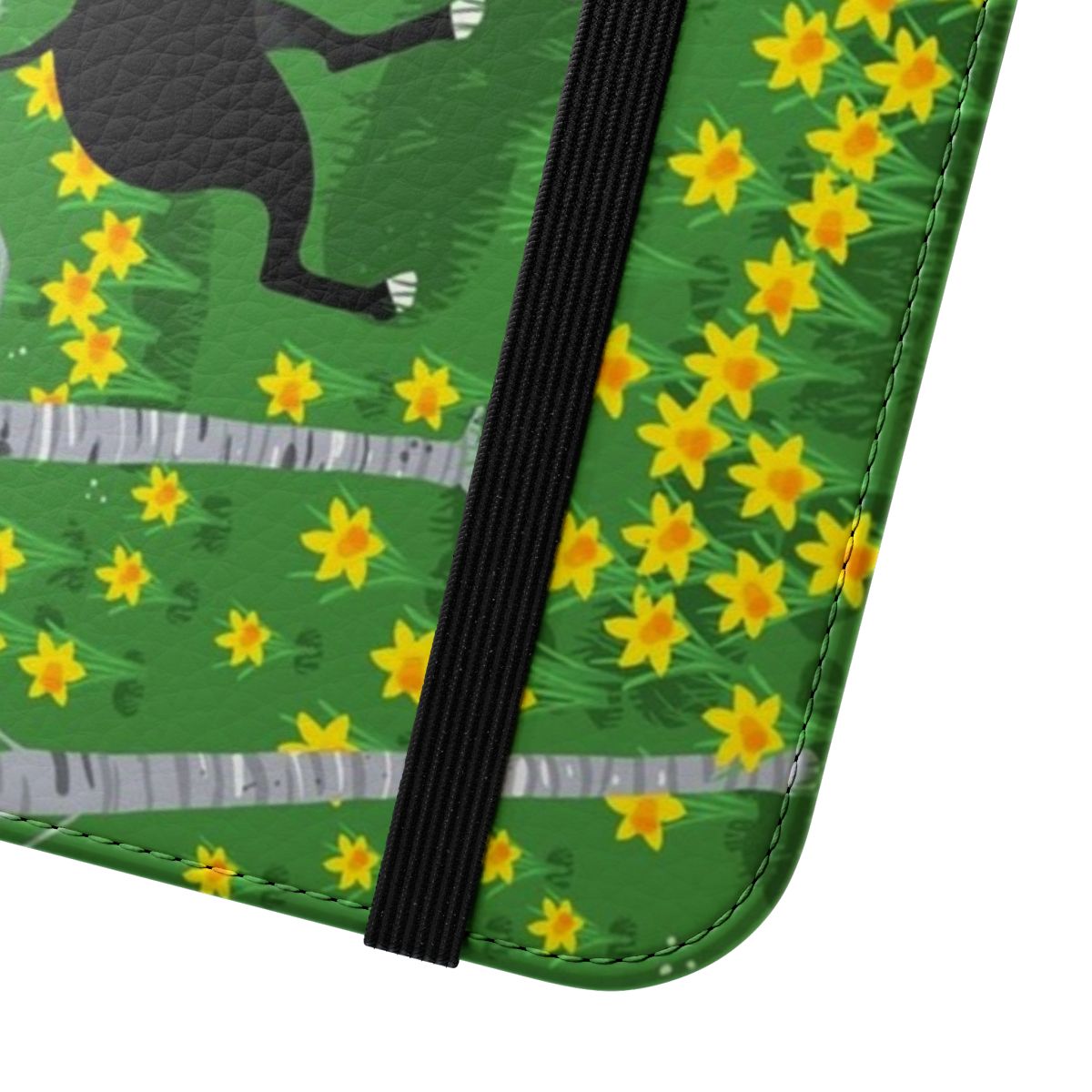 Daffodil Hound Flip Cover Phone Case - Close Up