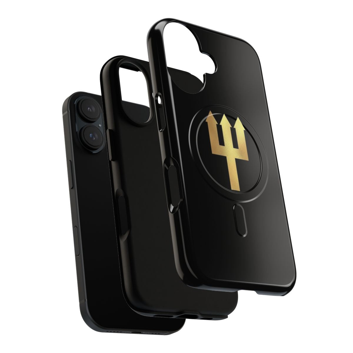 Magnetic tough phone case with the United Trident design for Manchester United fans - Layers