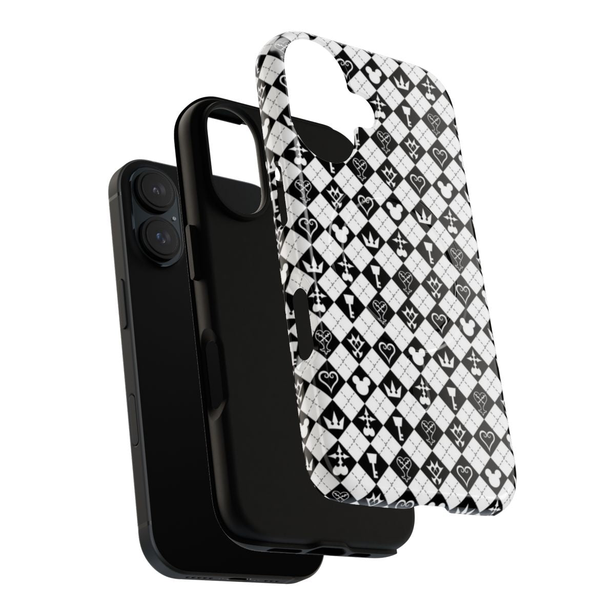 Stylish Kingdom Hearts-Inspired Magnetic Phone Case - Layers