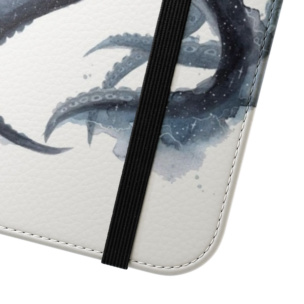 Celestial Octopus Phone Case with a galaxy and constellation background - Close Up