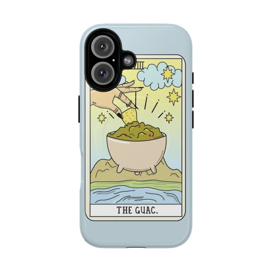 Magnetic and durable phone case with a guacamole-themed design for food lovers