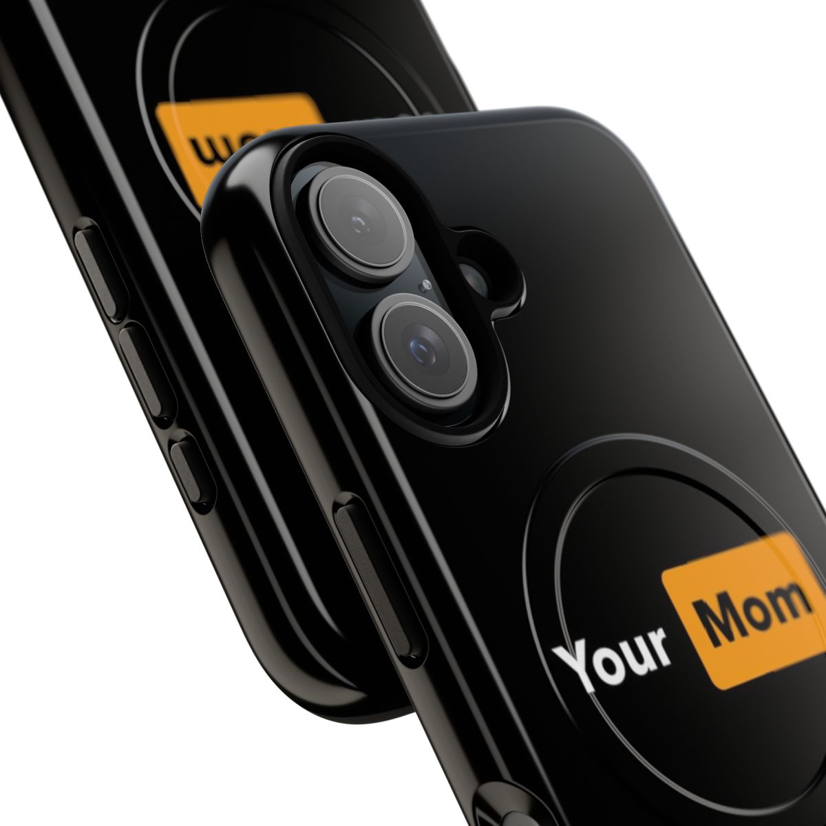 Sarcastic mom-themed magnetic phone case with a tough design - Detail