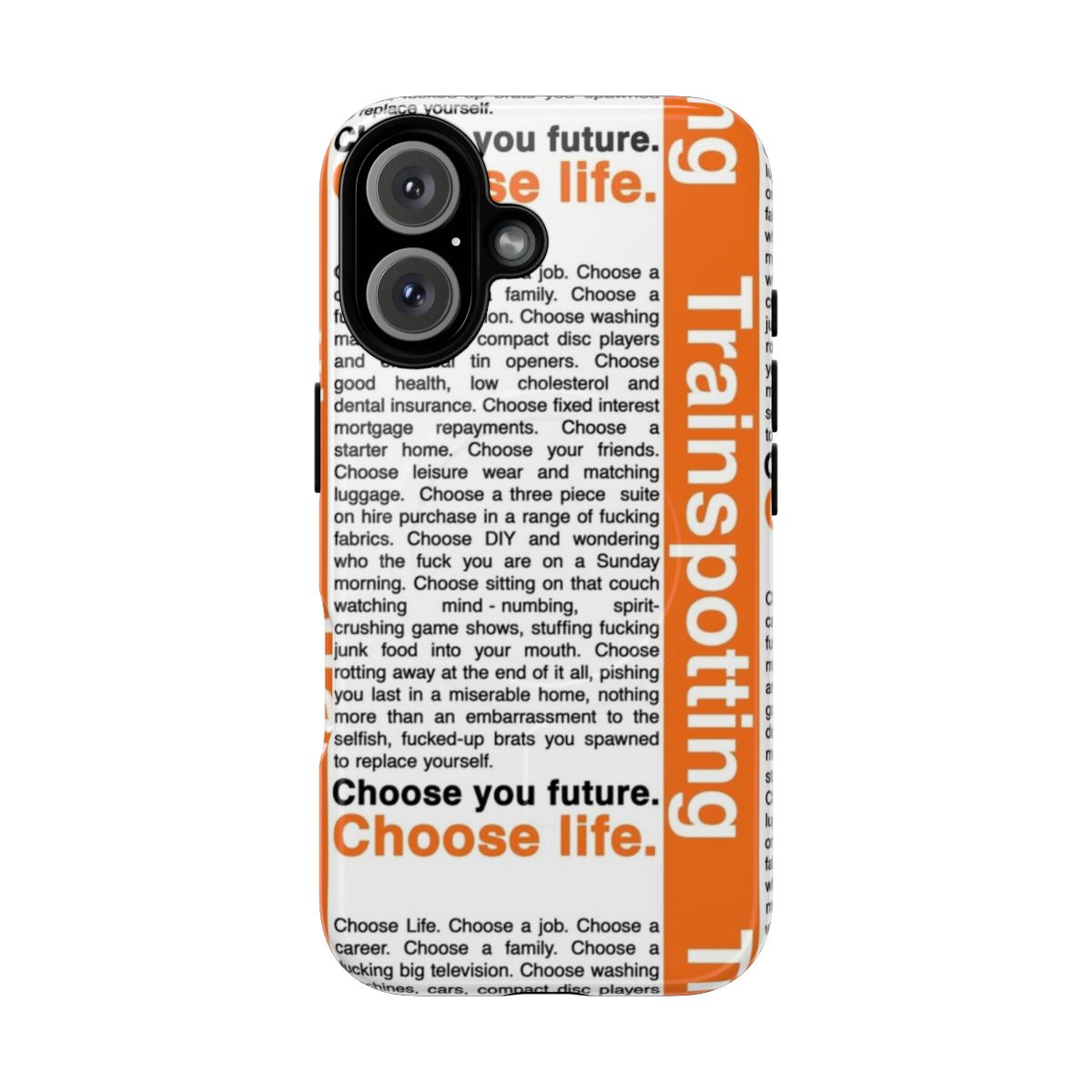 Trainspotting-inspired "Choose Life" magnetic tough phone case