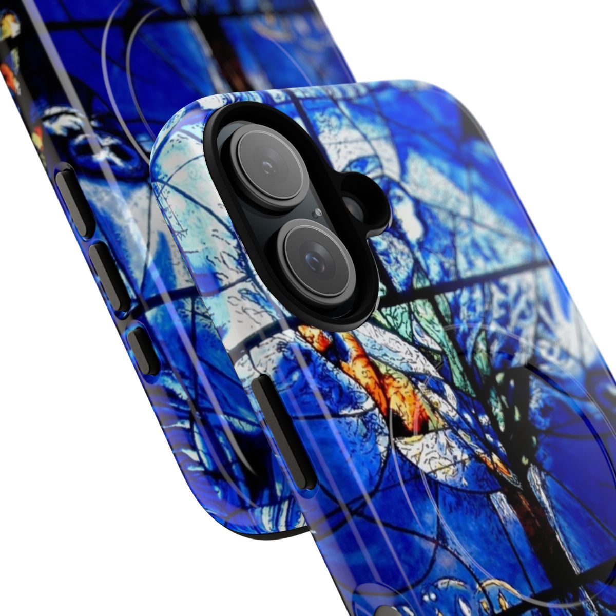 Marc Chagall inspired stained glass art phone case - Detail