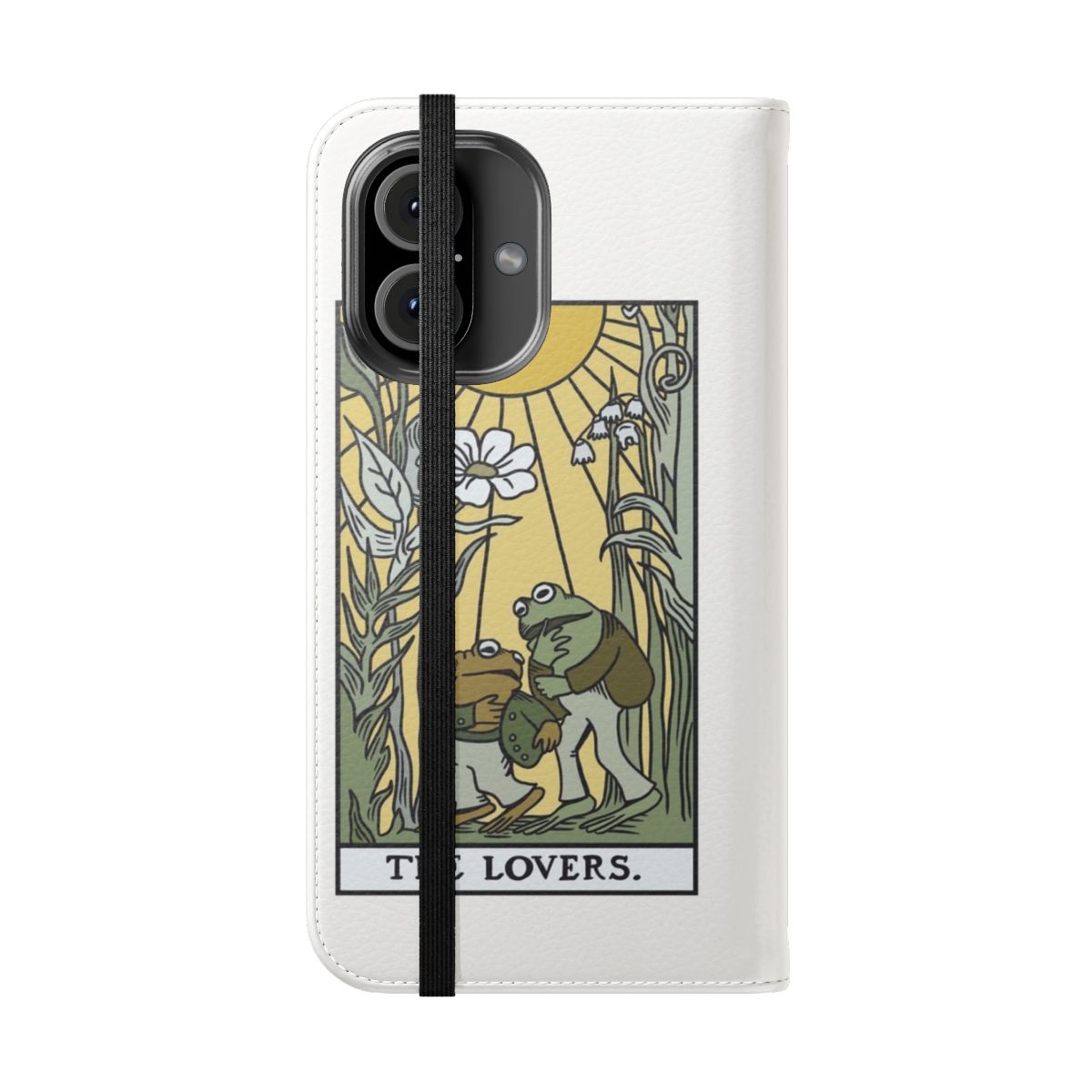 Colorful phone case featuring illustrations of Frog and Toad, popular characters from the beloved children's book series. - Folded Front