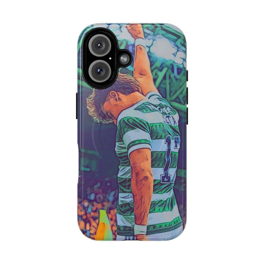 Magnetic tough phone case with Jota celebration design for Celtic FC supporters