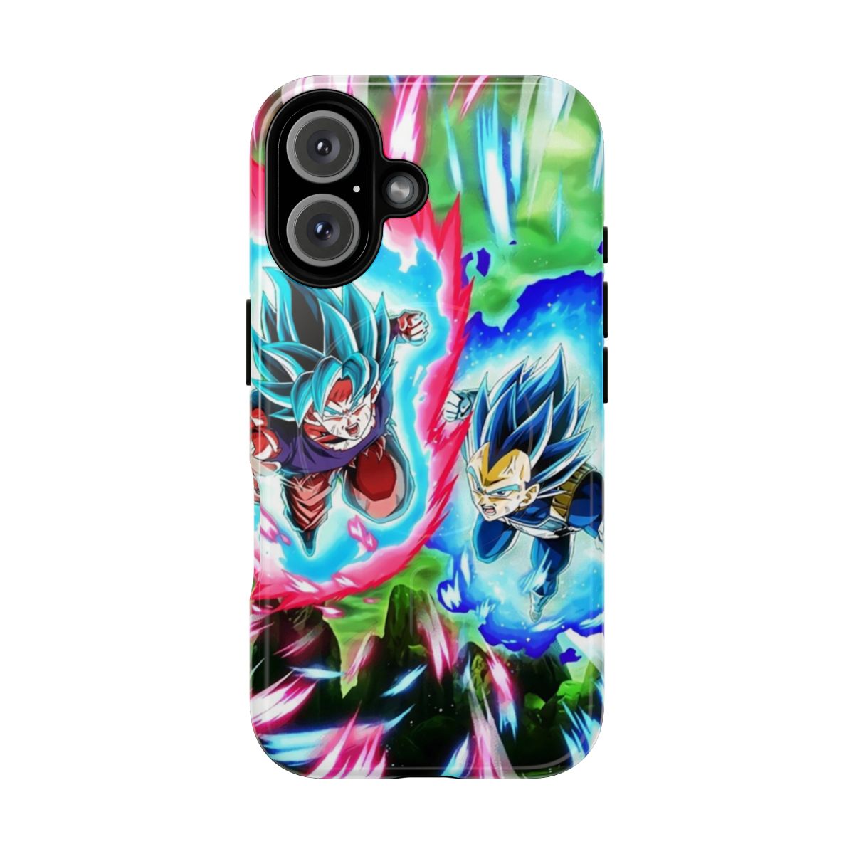 Anime-inspired magnetic tough phone case with Goku, Vegeta, and other popular characters