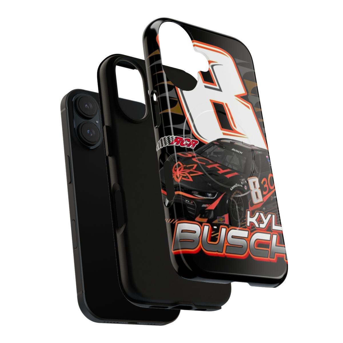 High-quality protective phone case featuring Kyle Busch's racing-inspired design - Layers