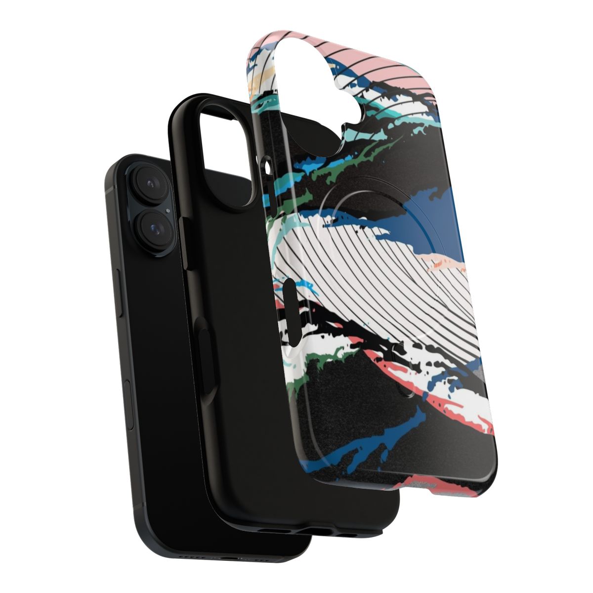 Magnetic tough phone cases with a nature and landscape design in a boho style - Layers