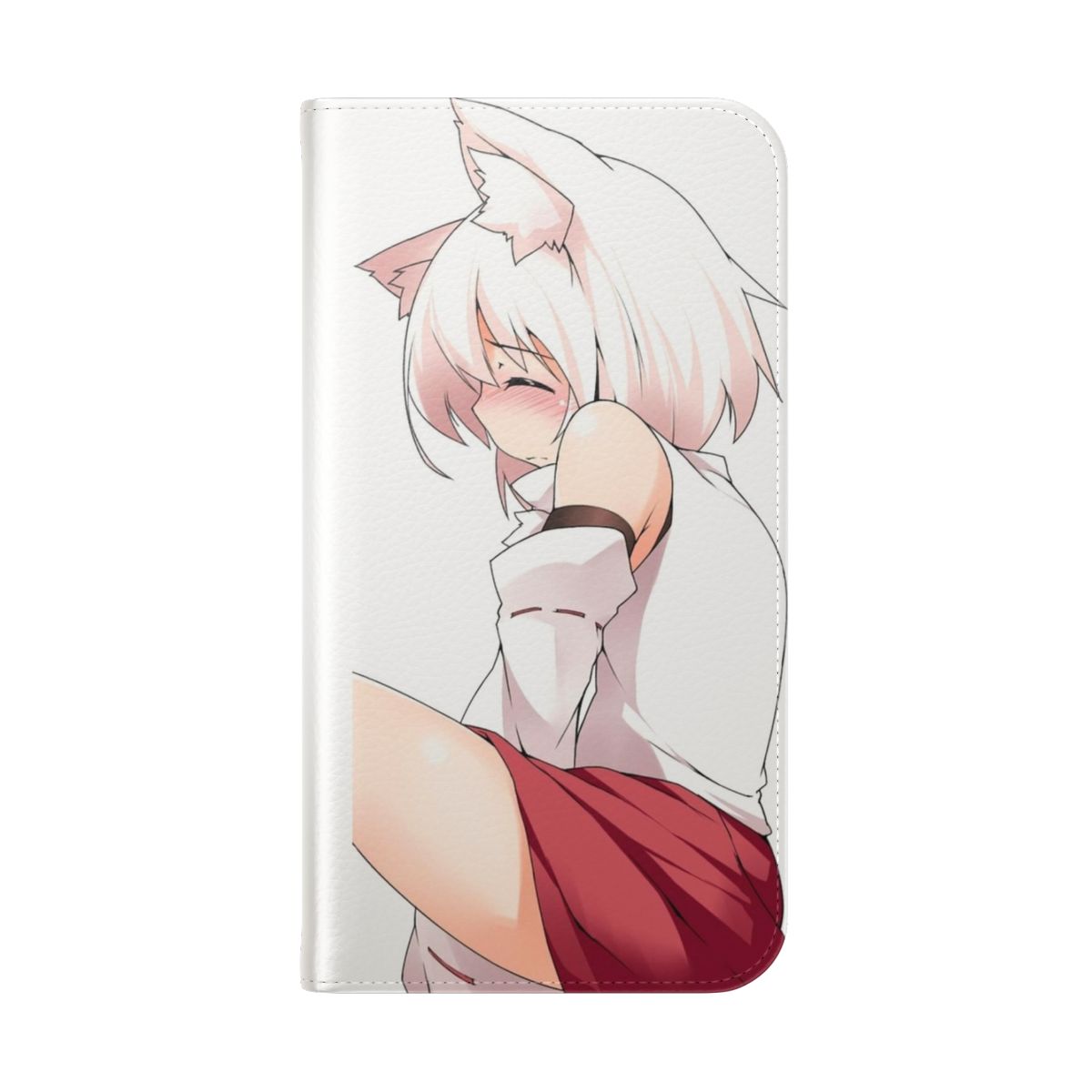 Colorful anime-style illustration of a catgirl character on a phone case - Folded Back