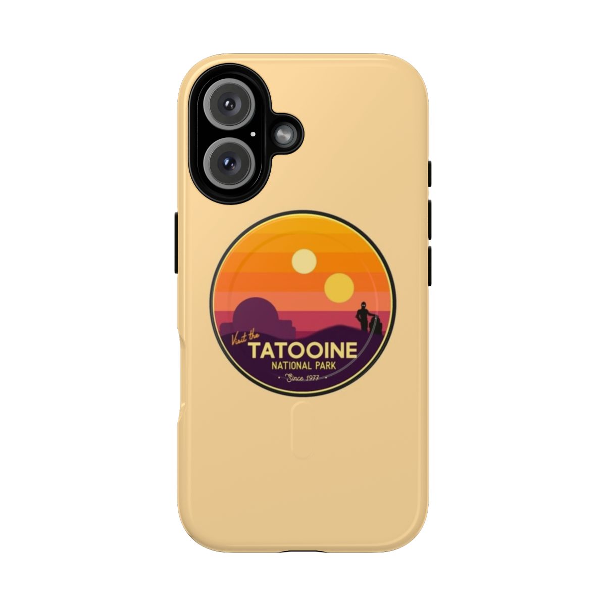 Magnetic tough phone case featuring the iconic landscape of Tatooine from the Star Wars universe