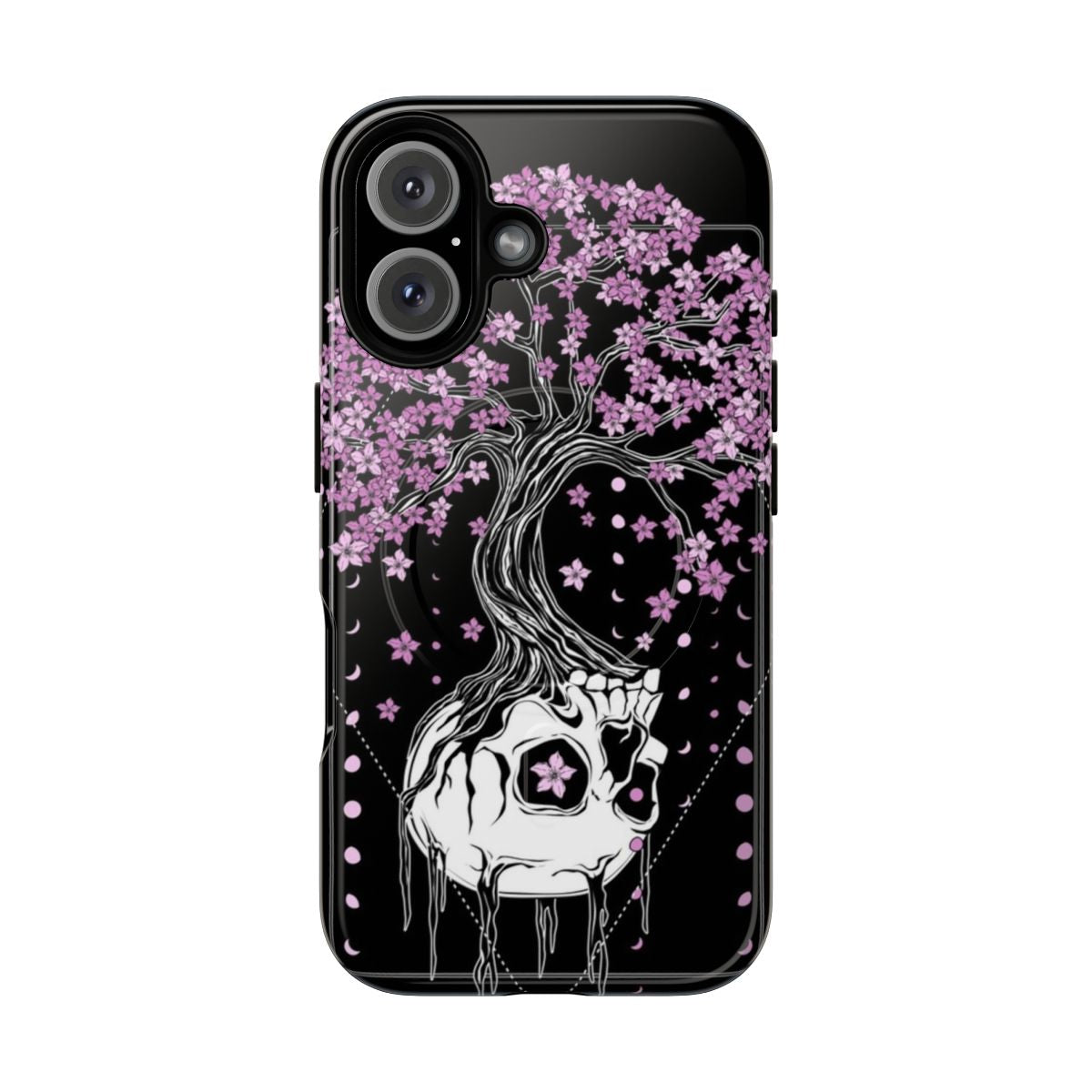 Afterlife Floral Skull Phone Case, featuring a unique and beautiful design