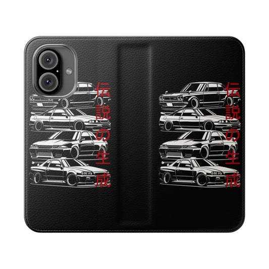 Skyline GTR-inspired phone case with a sleek, high-quality design for car enthusiasts