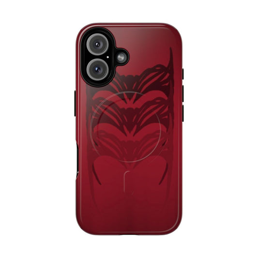 Magnetic tough phone case featuring a stylized design of Wanda Maximoff, the Scarlet Witch, from the Marvel Multiverse.