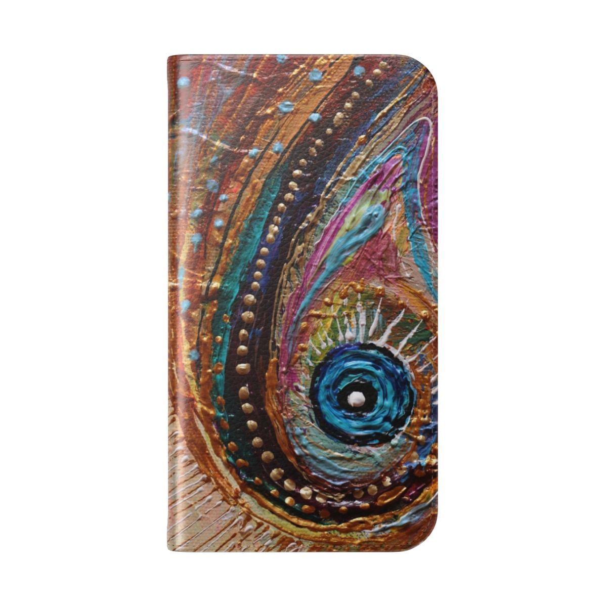 Bold and abstract art phone case with optical illusion design - Folded Back