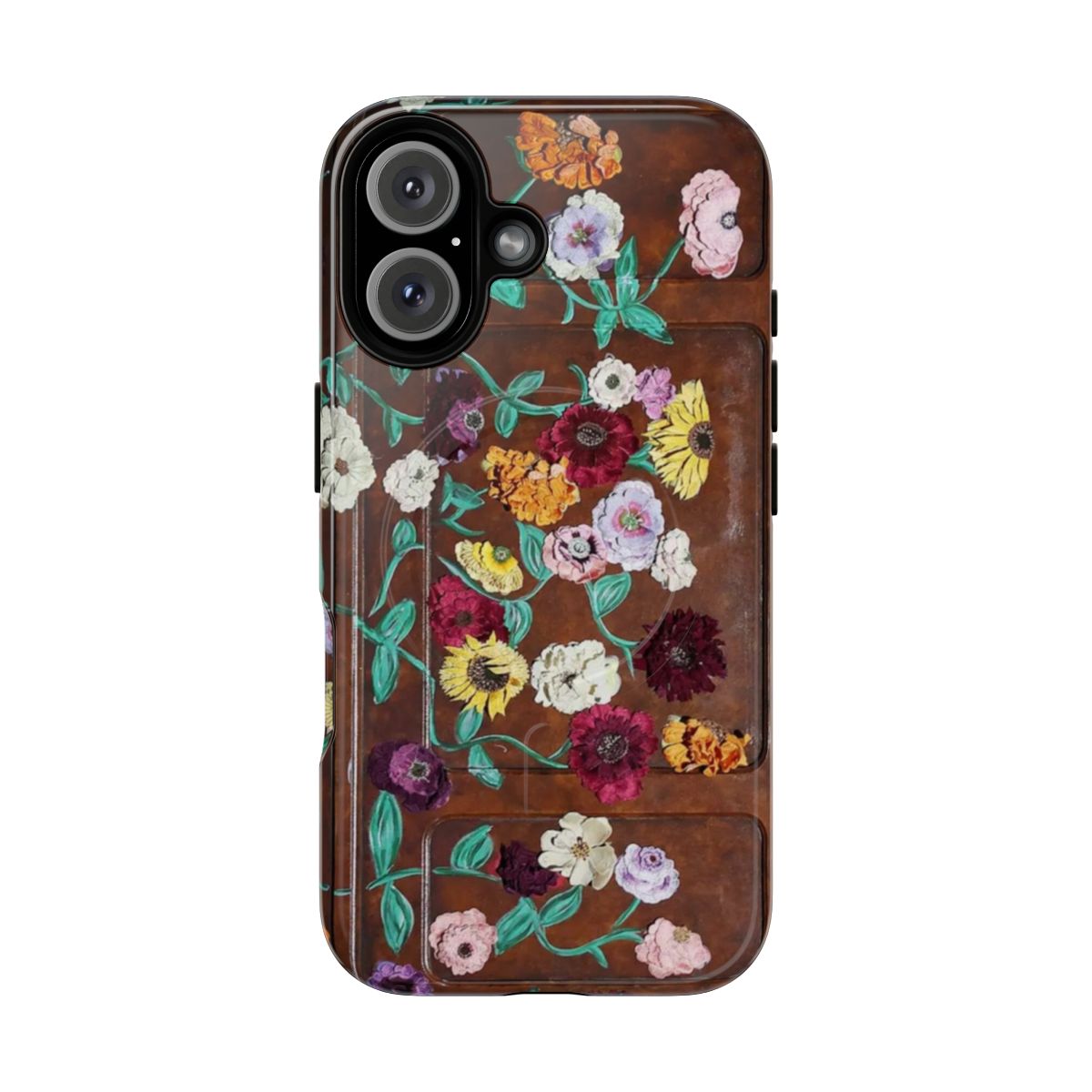 Floral and rainbow-colored phone case featuring a piano design, optimized for Taylor Swift Eras Tour fans.