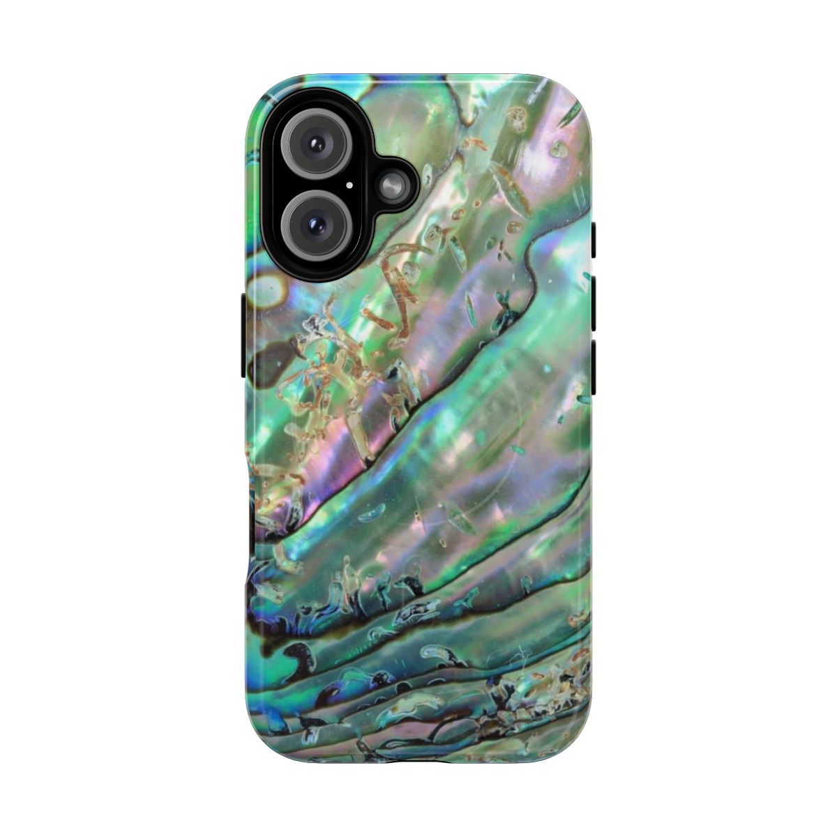 Abalone print design on a tough magnetic phone case