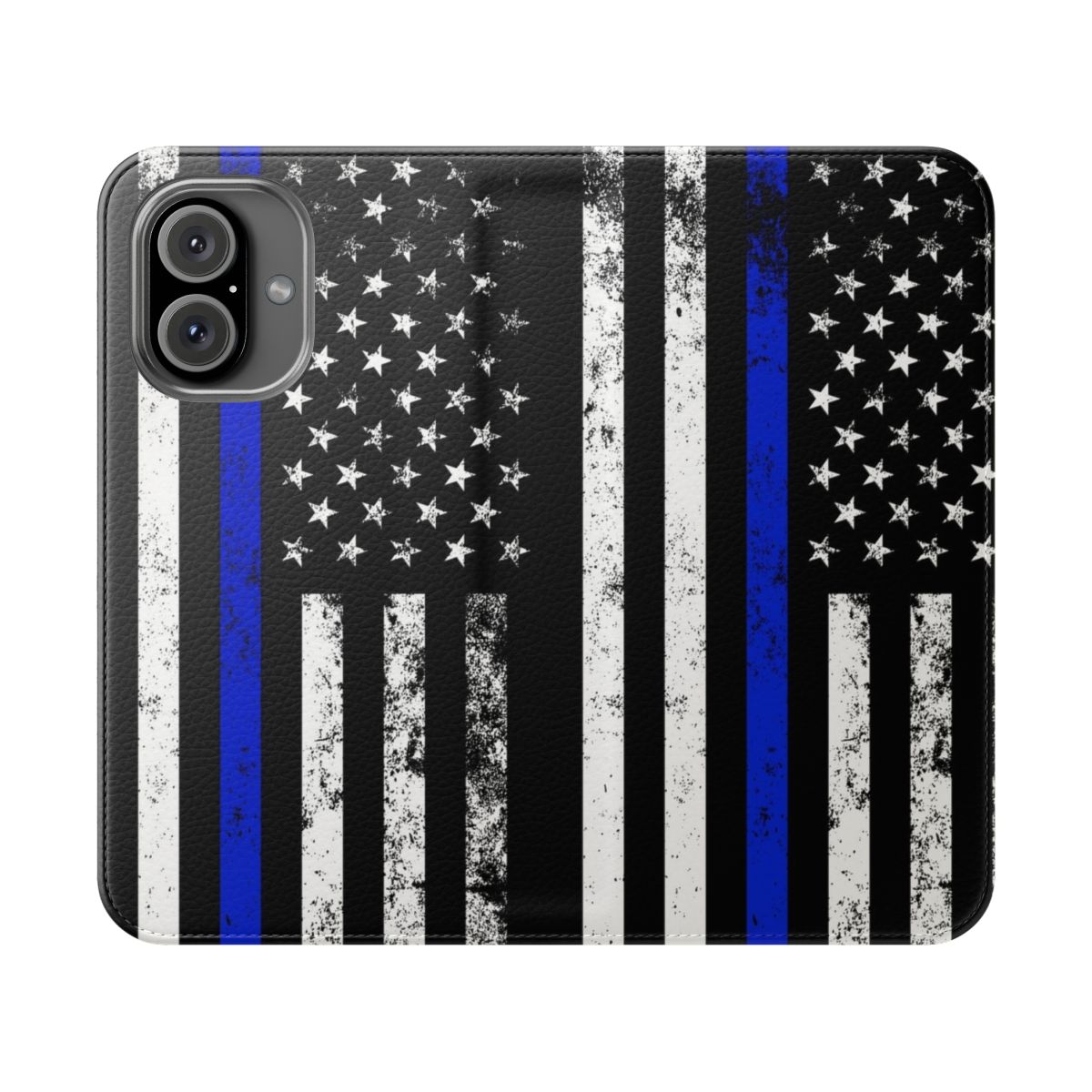 Patriotic distressed vertical American flag design on a flip phone case