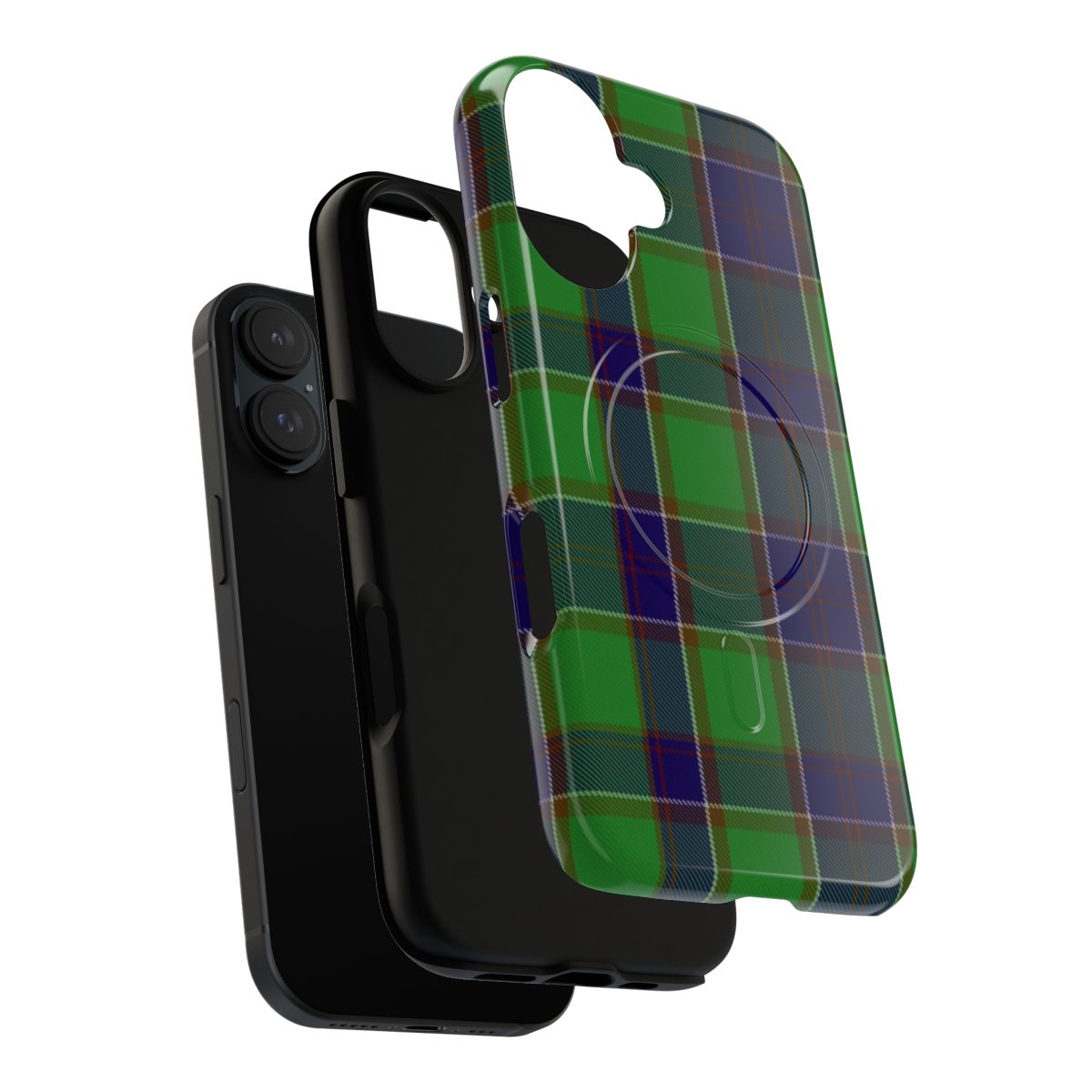 Barr Clan Tartan Phone Case with Heraldic Design - Layers