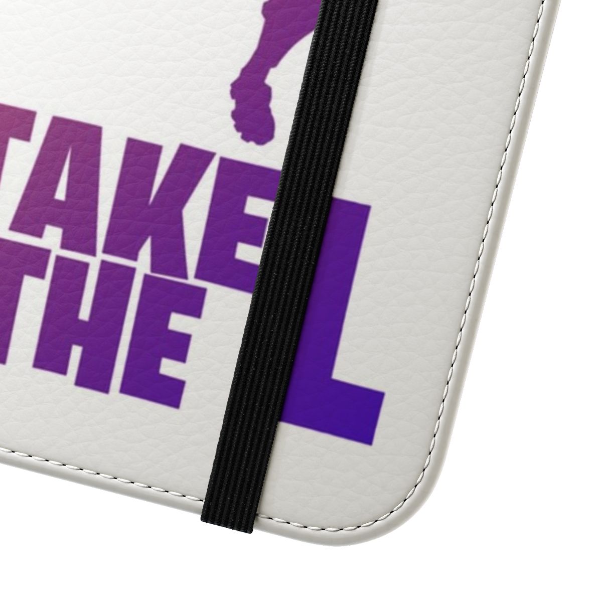 Colorful phone case featuring a character performing the "Take the L" emote from the popular game Fortnite - Close Up