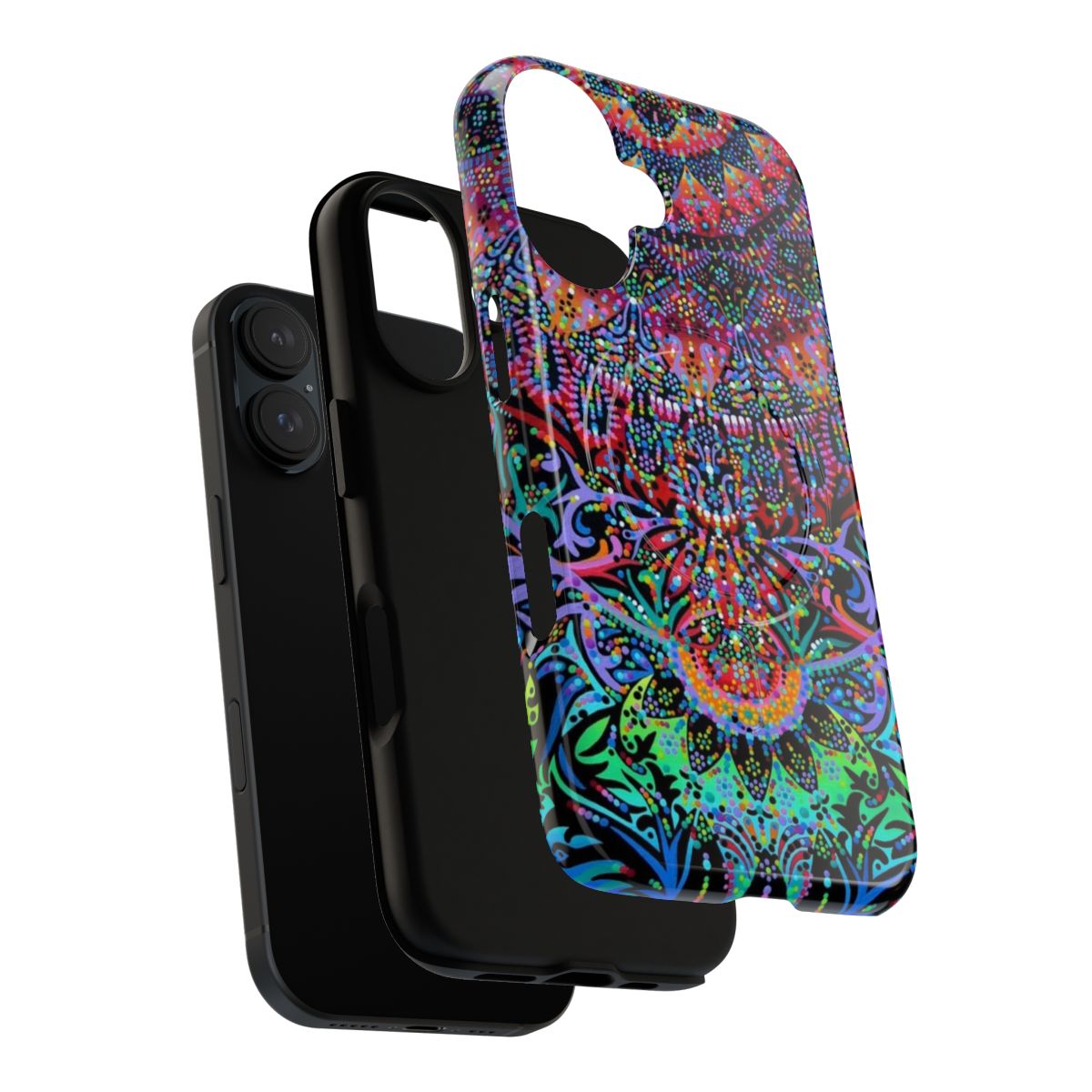 Vibrant mandala-inspired magnetic tough phone case - Layers