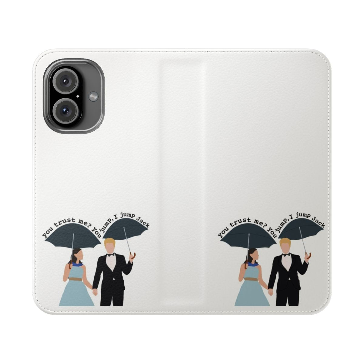 Gilmore Girls themed flip cover phone case with "You jump, I jump, Jack" design