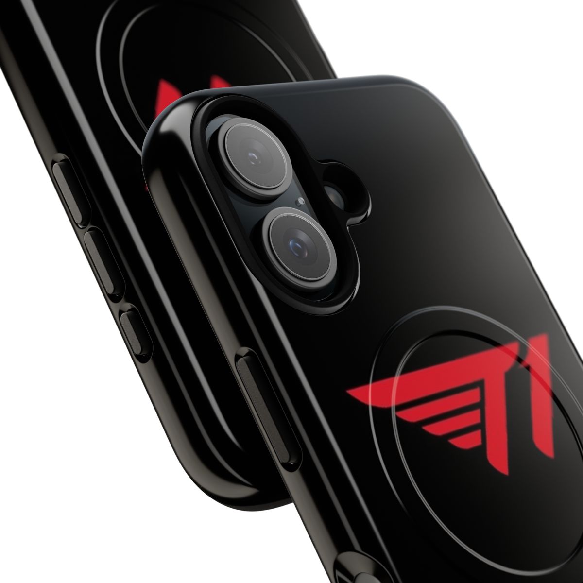 Magnetic Tough Phone Case featuring the SKT T1 logo and League of Legends branding - Detail