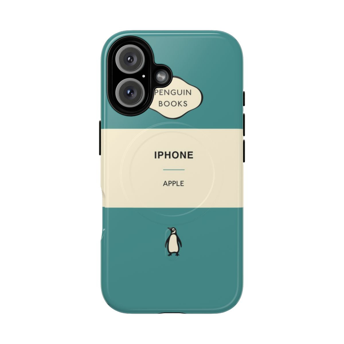 Aqua Magnetic Tough iPhone Case with Penguin Classic-Inspired Design