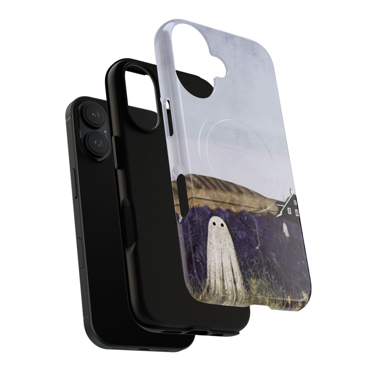 Lavender fields magnetic tough phone case with a haunting, natural landscape design - Layers