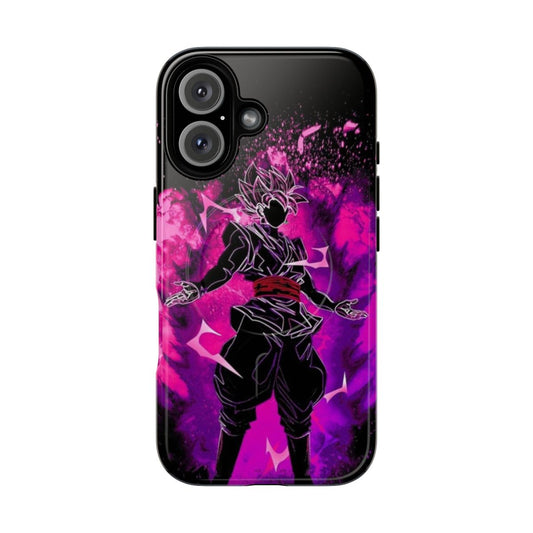 A tough magnetic phone case featuring the character Zamasu from the Dragon Ball anime series.