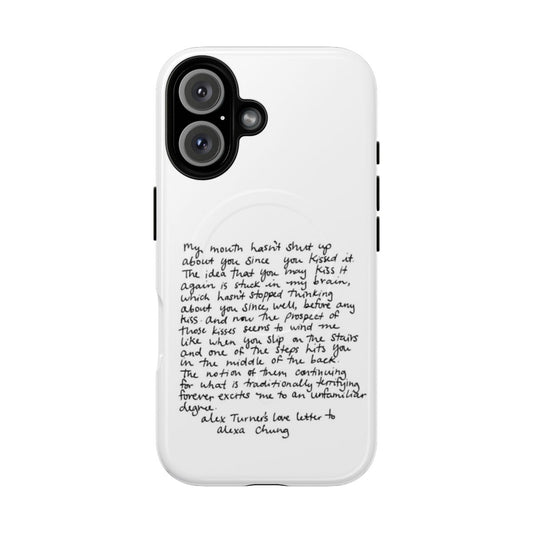 Personalized phone case featuring Alex Turner of the Arctic Monkeys