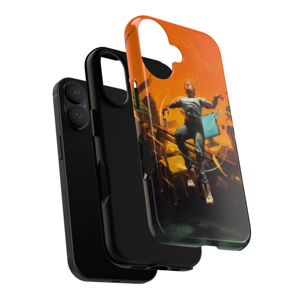 Tough, magnetic phone case featuring the album cover art of Logic's popular albums - Layers