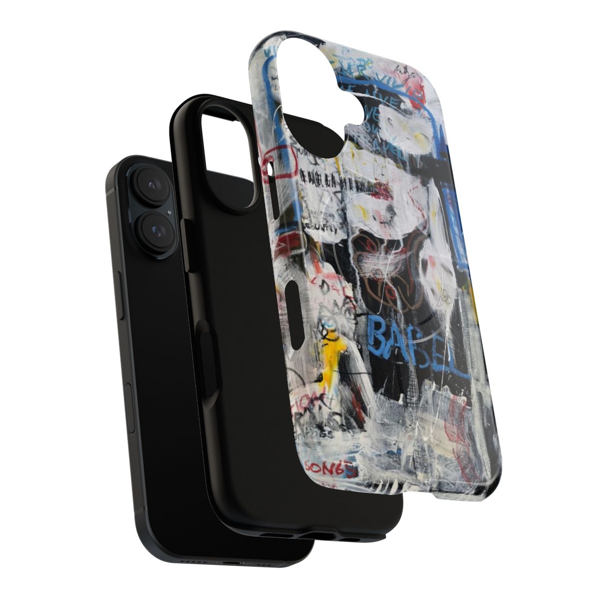 Colorful abstract art and pop art design on a magnetic phone case - Layers