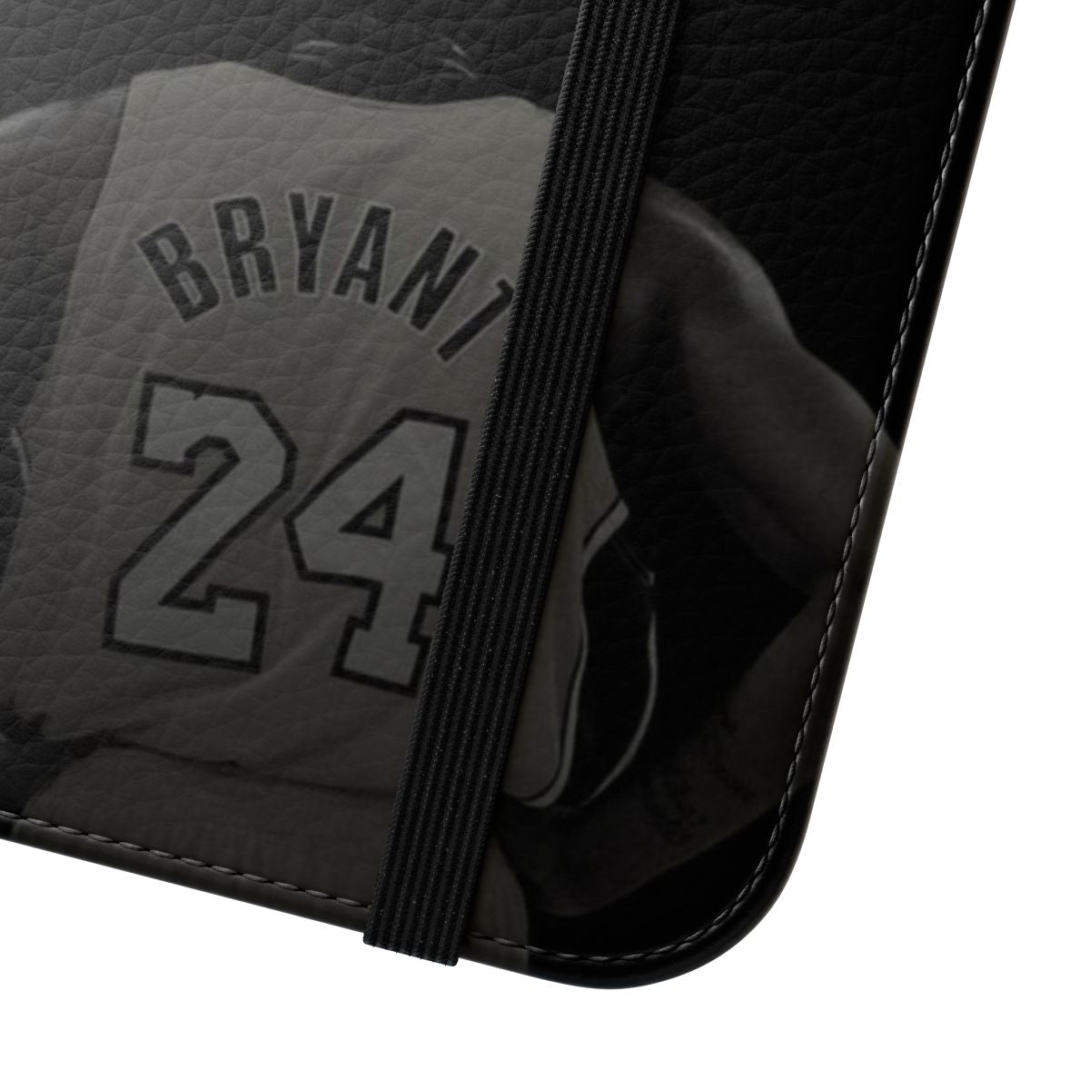 Kobe Bryant motivational quote portrait printed on a flip cover phone case - Close Up