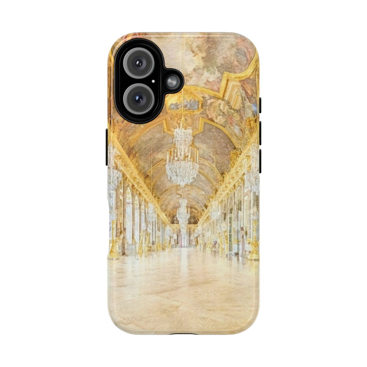 Versailles-inspired magnetic tough phone cases with gold, beige, and ivory details