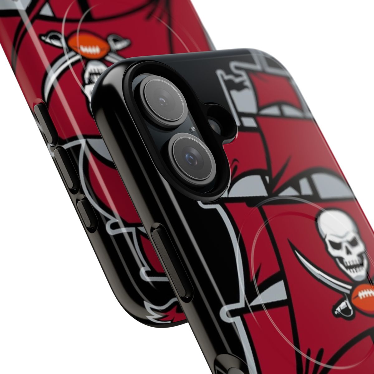 Magnetic tough phone case featuring the Tampa Bay Buccaneers logo - Detail