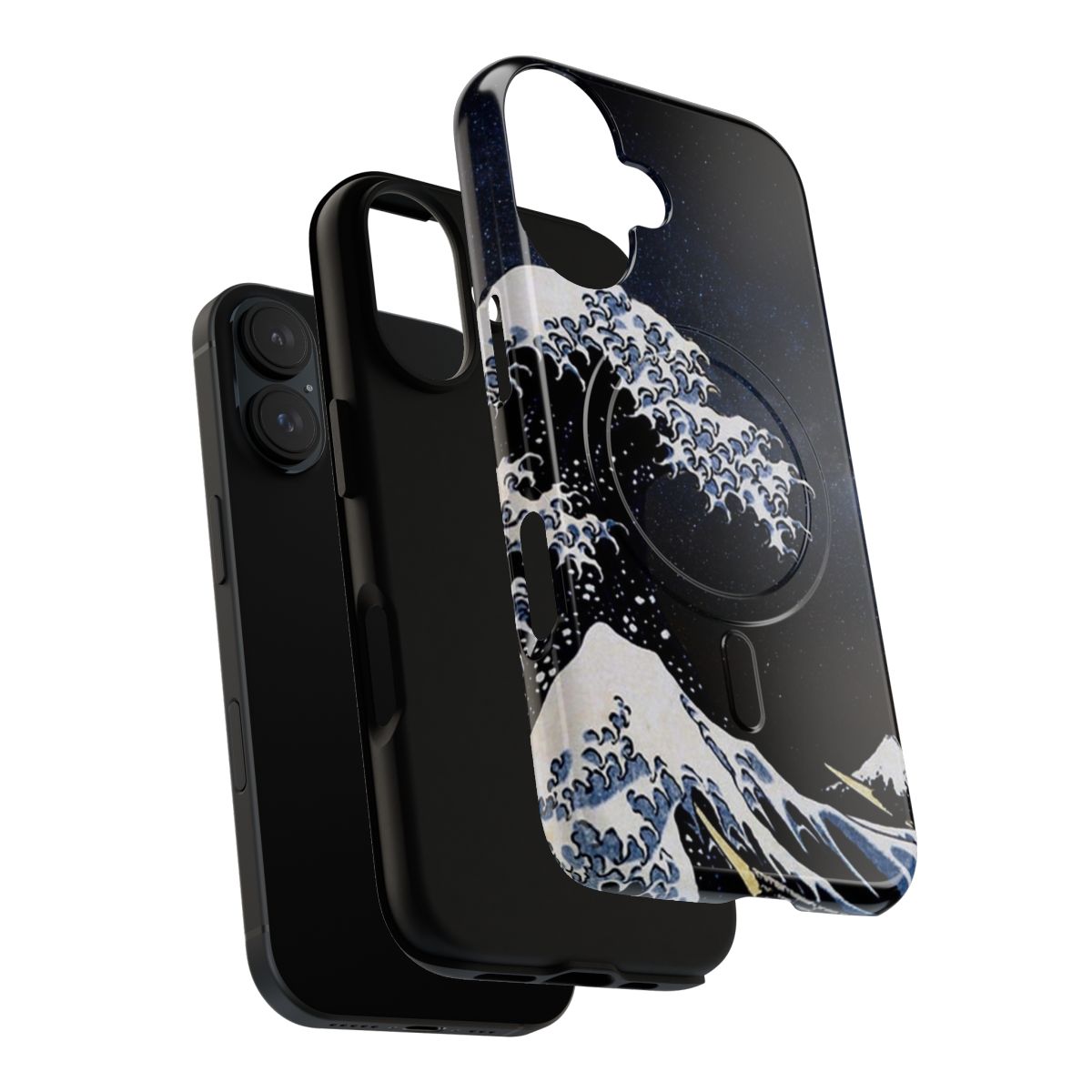 Kanagawa Wave Inspired Space Magnetic Tough Case - Layers