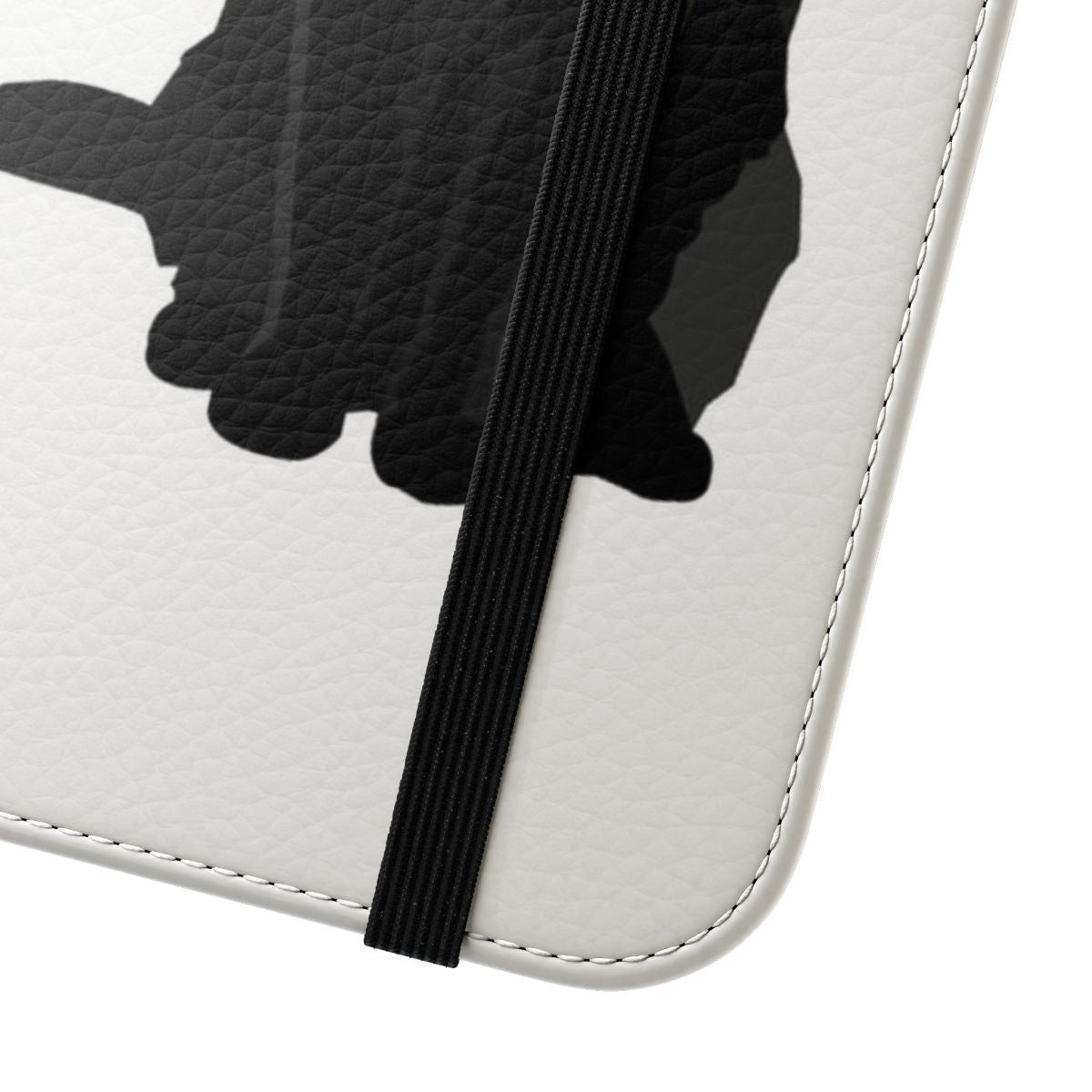 Sleek black cat phone case with elegant design - Close Up